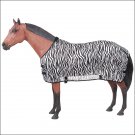 81 INCH BLACK WHITE TOUGH-1 ZEBRA MESH LIGHT WEIGHT FLY PROTECTIVE SHEET HORSE