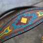 HILASON WESTERN LEATHER HORSE HEADSTALL BREAST COLLAR AZTEC HAND PAINT TAN KOTE
