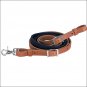 8ft WEAVER LEATHER BARREL PLEASURE REIN WITH RUBBER GRIP HORSE ROPING