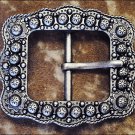 SET OF 32 ANTIQUE SILVER FINISHED BERRY BELT BUCKLE WITH ROPE EDGE