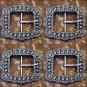 SET OF 32 ANTIQUE SILVER FINISHED BERRY BELT BUCKLE WITH ROPE EDGE