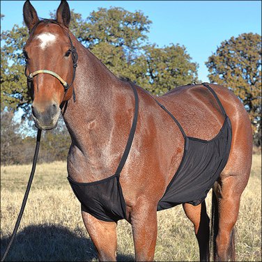 MEDIUM CLASSIC EQUINE LIGHTWEIGHT ADJUSTABLE HORSE FLYSHEET BELLY GUARD BLACK