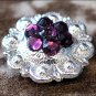 SET OF 8 CRYSTAL AMETHYST BERRY CONCHO RHINESTONE HEADSTALL SADDLE BLING COWGIRL