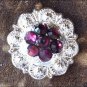 SET OF 8 CRYSTAL AMETHYST BERRY CONCHO RHINESTONE HEADSTALL SADDLE BLING COWGIRL