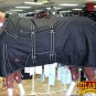 72" HILASON 1200D RIPSTOP WATERPROOF POLY HORSE BLANKET WITH BELLY WRAP BLACK