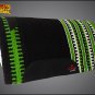 MADE IN USA FE327 HILASON WESTERN WOOL FELT SADDLE BLANKET PAD GREEN BLACK WHITE