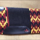 FEP203 MADE IN USA HILASON WESTERN WOOL SHOCK BUSTER SADDLE BLANKET PAD CRIMSON