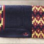 FEP203 MADE IN USA HILASON WESTERN WOOL SHOCK BUSTER SADDLE BLANKET PAD CRIMSON