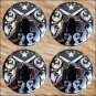 CN047F- 8 CROSS GUNS SILVER ROUND CONCHOS SADDLE HEADSTALL HORSE TACK 1.5IN