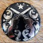 CN047F- 8 CROSS GUNS SILVER ROUND CONCHOS SADDLE HEADSTALL HORSE TACK 1.5IN