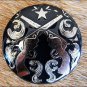 CN047F- 8 CROSS GUNS SILVER ROUND CONCHOS SADDLE HEADSTALL HORSE TACK 1.5IN