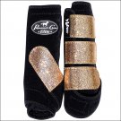 MED PROFESSIONAL CHOICE SPORTS MEDICINE HORSE LEG BOOTS 4 PACK GLITTER CHAMPAGNE