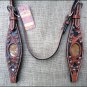 HILASON WESTERN LEATHER HORSE  HEADSTALL BRIDLE DARK OIL BLACK HAIR ON INLAY