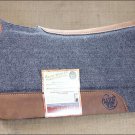 BAYOU WEST 1inx32in GREY IN-SET CONTOURED WOOL FELT NEOPRENE HORSE SADDLE PAD