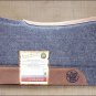 BAYOU WEST 1inx32in GREY IN-SET CONTOURED WOOL FELT NEOPRENE HORSE SADDLE PAD