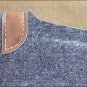 BAYOU WEST 1inx32in GREY IN-SET CONTOURED WOOL FELT NEOPRENE HORSE SADDLE PAD