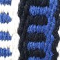 FEP279 HILASON WESTERN NEW ZEALAND WOOL HORSE SADDLE BLANKET LACK WHITE BLUE