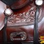 TO107M-F HILASON TREELESS WESTERN LEATHER TRAIL PLEASURE HORSE RIDING SADDLE 16"