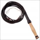 12FT TOUGH-1 SWIVEL WOOD HANDLE HAND BRAIDED LEATHER BULL WHIP