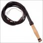 12FT TOUGH-1 SWIVEL WOOD HANDLE HAND BRAIDED LEATHER BULL WHIP