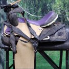 FI122F- WESTERN BARREL RACING TRAIL SADDLE 15 WITH BRIDLE BREAST COLLAR SET