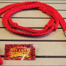 RED BRAIDED POLY BARREL RACING CONTEST REINS FLAT W/EASY GRIP KNOTS 1 INCH X 8FT