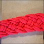 RED BRAIDED POLY BARREL RACING CONTEST REINS FLAT W/EASY GRIP KNOTS 1 INCH X 8FT