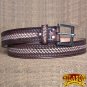 GM202DBRO-F HILASON HAND MADE HEAVY DUTY BUFFALO HIDE LEATHER STICHED BELT 34"