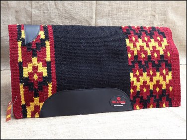 FEP203 HILASON SHOW NEW ZEALAND WOOL SADDLE BLANKET WESTERN RODEO BLACK