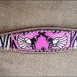 S521 HILASON WESTERN ZEBRA LEATHER HORSE HEADSTALL BREAST COLLAR ANGEL CROSS GUN