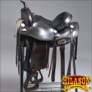 TO108DB-F HILASON TREELESS WESTERN LEATHER TRAIL PLEASURE HORSE RIDING SADDLE 16