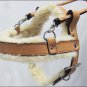 GH201-F HILASON TAN GENUINE LEATHER X LARGE ASSISTANCE DOG HARNESS WITH HANDLE