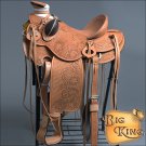 WD090-F HILASON BIG KING SERIES WESTERN WADE RANCH ROPING COWBOY TRAIL SADDLE 16