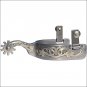 PROFESSIONAL CHOICE LADY MEDIUM SHANK STEEL FLORAL WESTERN HORSE TACK SPUR
