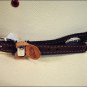 JUSTIN BUCKAROO SILVER PLATED COWBOY LEATHER HATBAND BROWN W/ BUCKLE