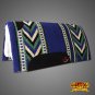 MADE IN USA F265 HILASON WESTERN WOOL FELT SADDLE BLANKET PAD PURPLE WHITE BLACK