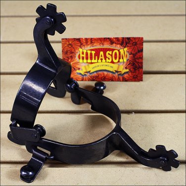 HILASON BLACK STEEL MEN SPURS BLACK STEEL BLUNT TIPPED ROWEL