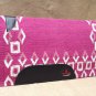 MADE IN USA F281 HILASON WESTERN WOOL FELT SADDLE BLANKET PAD PINK WHITE