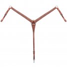 WEAVER STOCKMAN TAPERED OAK LEATHER BREAST COLLAR WITH SPOTS  RUSSET