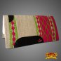 FEP254 MADE IN USA HILASON WESTERN WOOL FELT SADDLE BLANKET PAD WHITE FUCHSIA