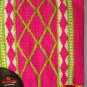 FEP254 MADE IN USA HILASON WESTERN WOOL FELT SADDLE BLANKET PAD WHITE FUCHSIA