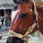 HILASON LEATHER HAND TOOLED HAND PAINTED HORSE HALTER - TAN