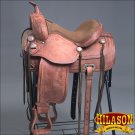 TO10RO-F HILASON TREELESS WESTERN LEATHER TRAIL PLEASURE HORSE RIDING SADDLE 18"