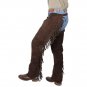 MEDIUM TOUGH 1 QUALITY SUEDE LEATHER WESTERN FRINGED CHAPS BROWN