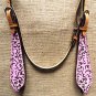 S565 NEW HILASON WESTERN HAND PAINT CROWN LEATHER HORSE BRIDLE HEADSTALL PINK