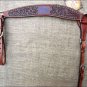 S70 HILASON WESTERN LEATHER HORSE BREAST COLLAR MAHOGANY W/ BLUE HEART CROSS GUN