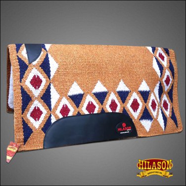 FEP209 MADE IN USA HILASON WESTERN WOOL FELT SADDLE BLANKET PAD RUST
