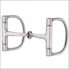 AH440 HILASON STAINLESS STEEL RACING DEE RING HORSE BIT THIN SNAFFLE MOUTH