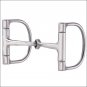 AH440 HILASON STAINLESS STEEL RACING DEE RING HORSE BIT THIN SNAFFLE MOUTH