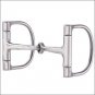 AH440 HILASON STAINLESS STEEL RACING DEE RING HORSE BIT THIN SNAFFLE MOUTH